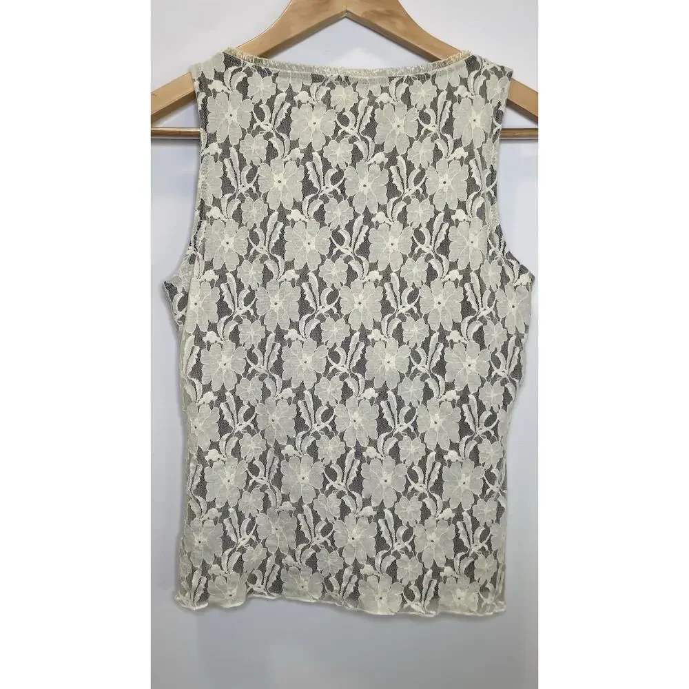 Vintage Speechless Y2K Lace Tank Babydoll Coquette Fairycore V Neck S/M - Picture 7 of 11